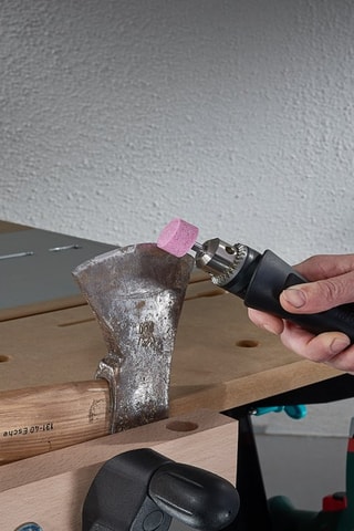 5 meules et pierre d'affûtage Wolfcraft