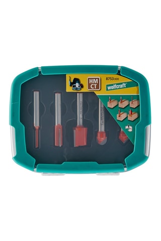 Coffret fraises à rainurer CT Wolfcraft 5 pièces