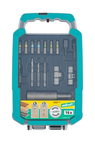 Juego Flipbit todo en uno Wolfcraft 16 piezas