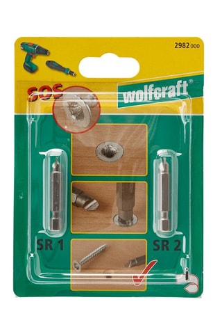 2 puntas para tornillos con perfil defectuoso Wolfcraft