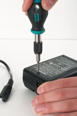 Destornillador de mano con portapuntas, corto Wolfcraft