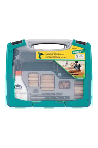 Coffret de guide d'assemblage bois Wolfcraft 78 pièces