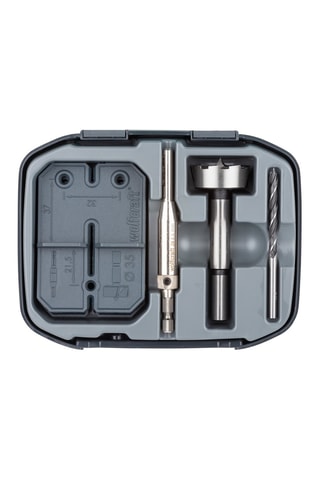 Coffret de montage pour charnières Ø35 mm Wolfcraft