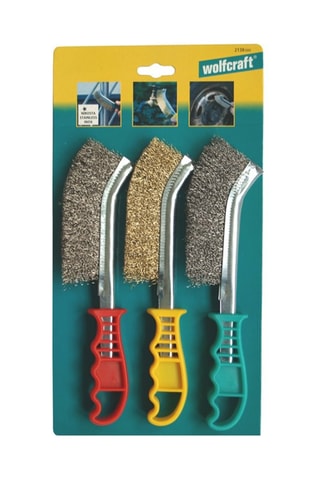 3 brosses à main ergonomiques Wolfcraft