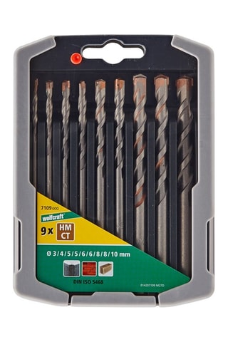 9 forets à béton Wolfcraft