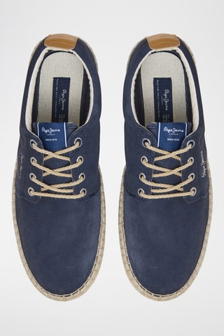 Espadrilles en nubuck - Bleu marine