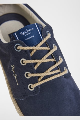 Espadrilles en nubuck - Bleu marine