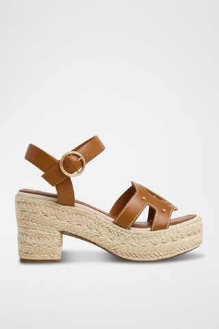 Sandales à talons plateformes - Marron