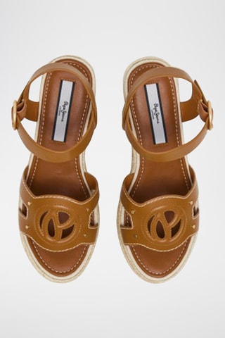 Sandales à talons plateformes - Marron