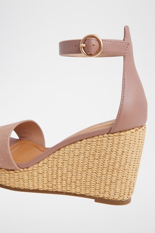 Sandales à talons compensées - Rose