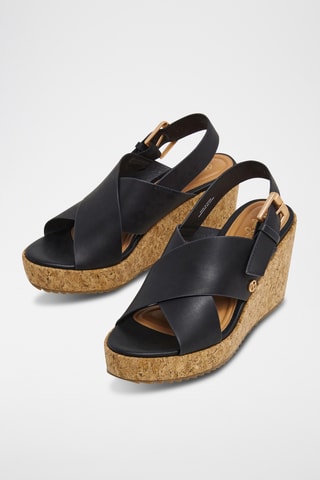 Sandales à talons plateformes - Noir