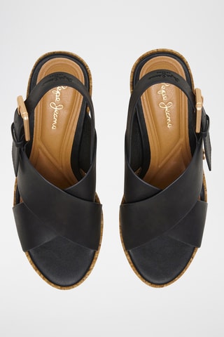 Sandales à talons plateformes - Noir