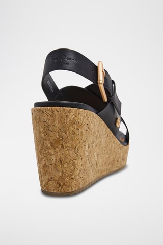 Sandales à talons plateformes - Noir