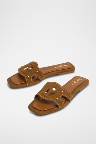 Mules en cuir - Marron