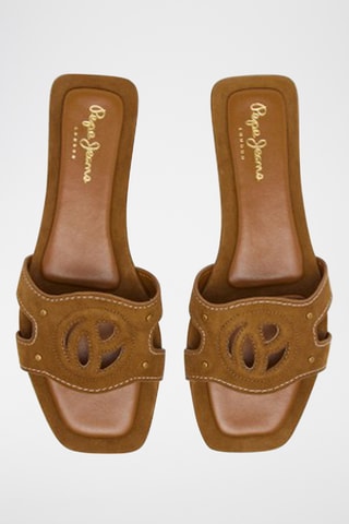 Mules en cuir - Marron