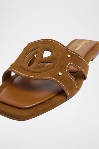 Mules en cuir - Marron