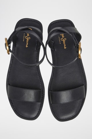 Sandales en cuir - Noir