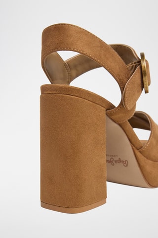 Sandales à talons plateformes - Marron