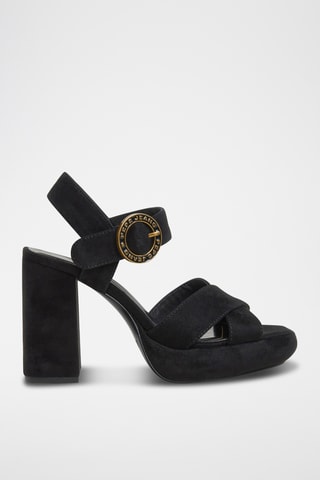 Sandales à talons plateformes - Noir