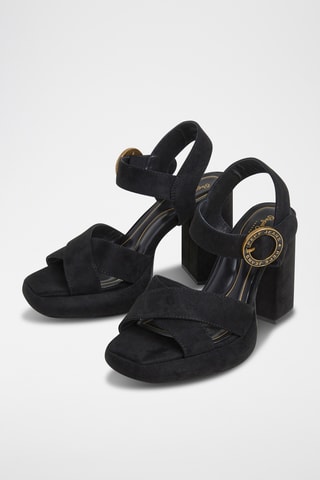 Sandales à talons plateformes - Noir
