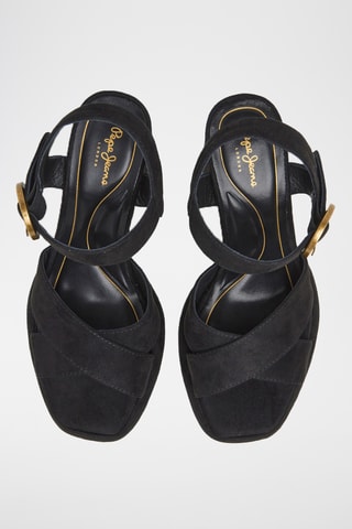 Sandales à talons plateformes - Noir