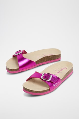 Mules compensées - Rose