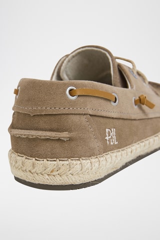 Chaussures bateau en nubuck - Beige