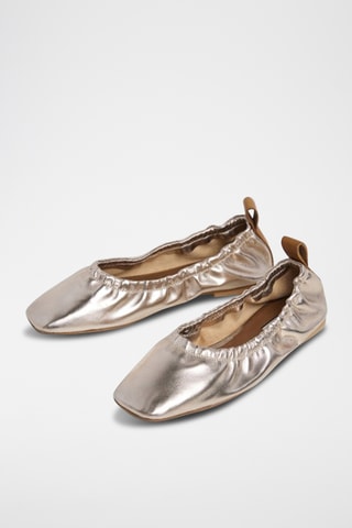 Ballerines en cuir de mouton - Argenté