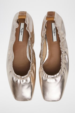 Ballerines en cuir de mouton - Argenté