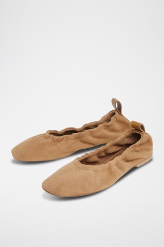 Ballerines en cuir de chévre - Beige