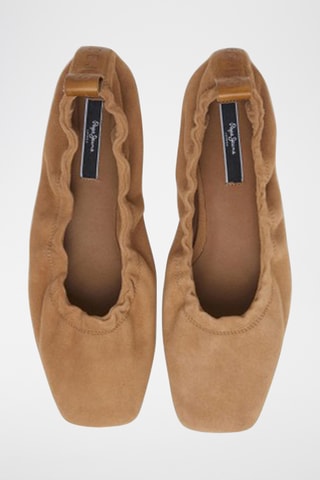 Ballerines en cuir de chévre - Beige