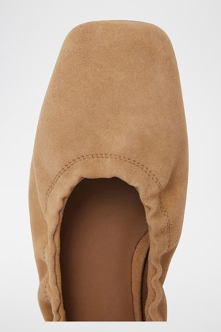 Ballerines en cuir de chévre - Beige