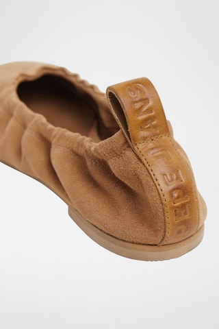 Ballerines en cuir de chévre - Beige