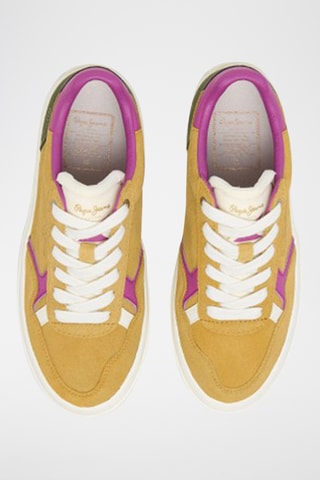 Baskets en cuir - Moutarde