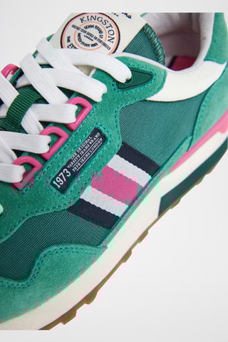 Baskets en nubuck - Vert