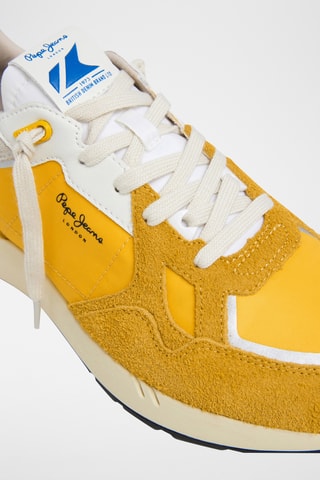 Baskets en nubuck - Jaune