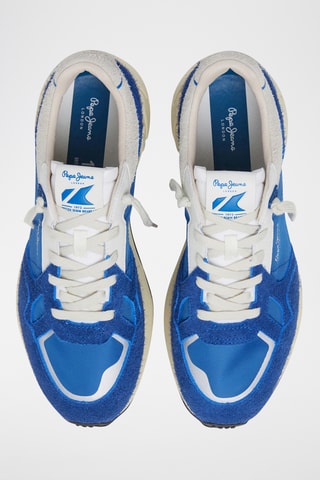 Baskets en cuir - Bleu