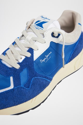 Baskets en cuir - Bleu