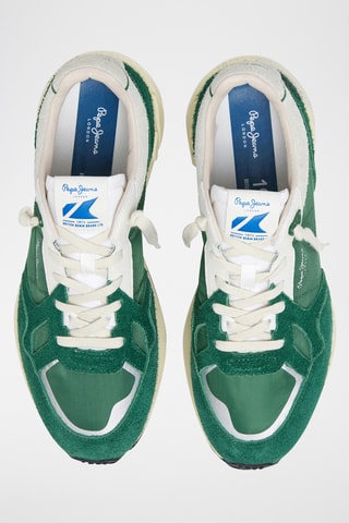 Baskets en nubuck - Vert