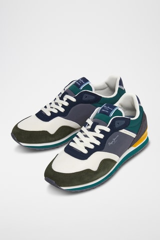 Baskets en cuir - Bleu