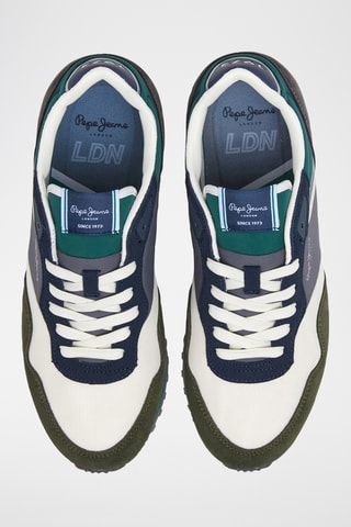 Baskets en cuir - Bleu