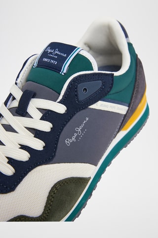 Baskets en cuir - Bleu