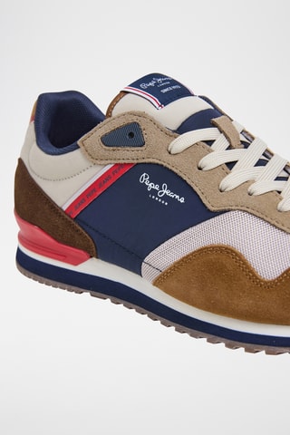 Baskets en nubuck - Bleu