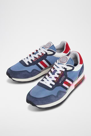 Baskets en cuir - Bleu