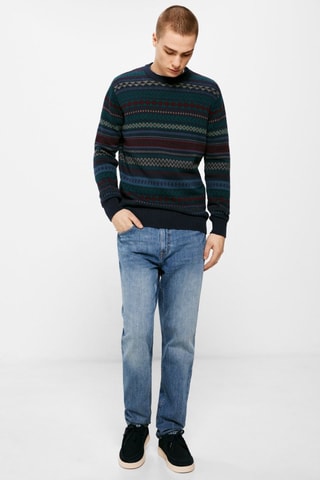 Pull - Bleu marine et vert