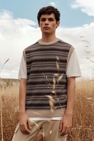 Pull sans manches - Marron