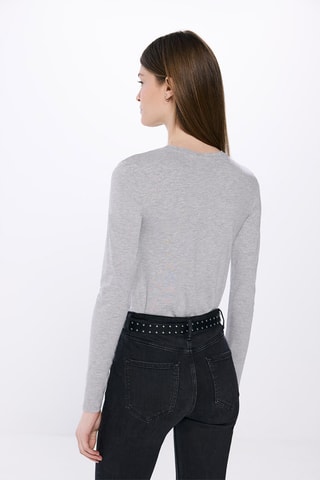 Top - Gris clair chiné