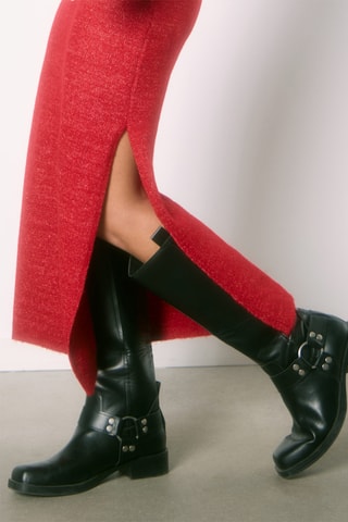 Robe pull - Rouge chiné