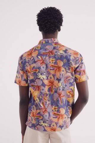 Chemise en lin - Bleu