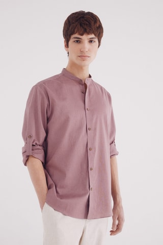 Chemise en lin - Fuchsia